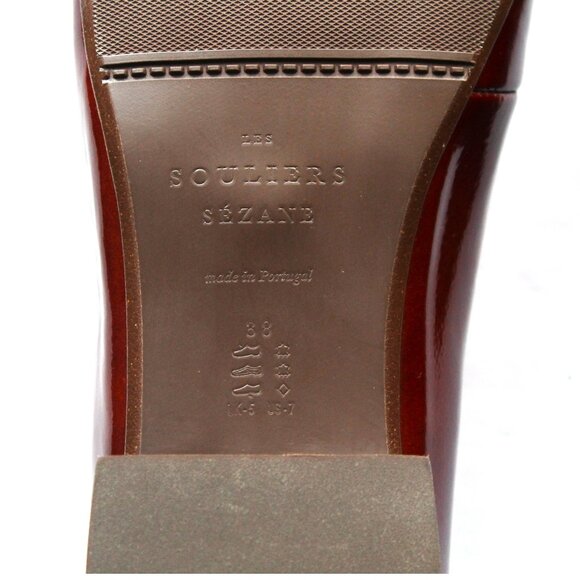 Sézane Ninon Low Ballerinas / Size 38 / US 7 / Patent Mahogany - Picture 9 of 9